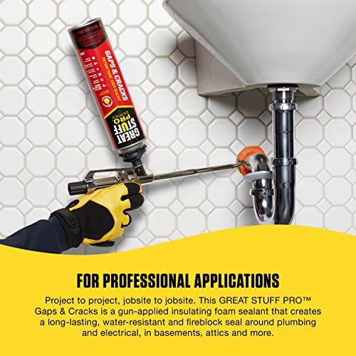 GREAT STUFF PRO Gaps & Cracks 24 oz Insulating Foam Sealant, Orange - size: Each, style: PRO Gaps & Cracks