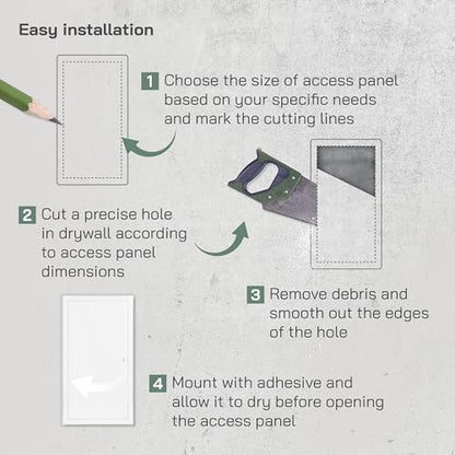 Vent Systems Access Panel for Drywall 12 x 24 Inch - Wall Hole Cover Plate - Metal Access Door with Handle - Plumbing Access Panel for Drywall - Service Shaft Crawl Space Door - Wall Access Panel - size: 12" X 24"