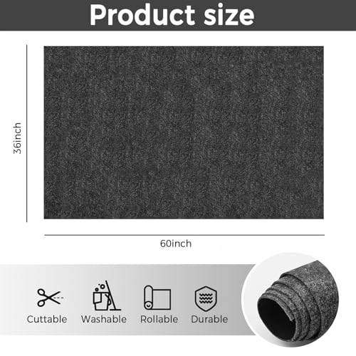 Oil Spill Mat, 36 * 60in Garage Floor Mat for Under Car, Absorbent Oil Pad, Waterproof Backing Protects Floor(2 Pack) - size: 3' x 5' (36*60)