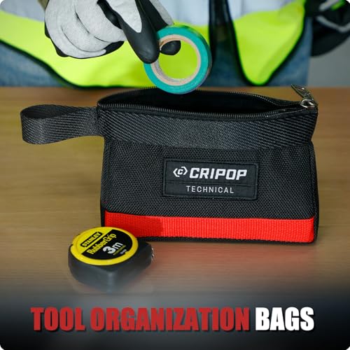2 Pack Stand-Up Zipper Bag Tool Pouch, 7.5-Inch and 14-Inch Small Tool Bags with Handle, Multipurpose Utility Bag for Tool Organizers and Storage - style: 2 Stand-up Zipper Bags
