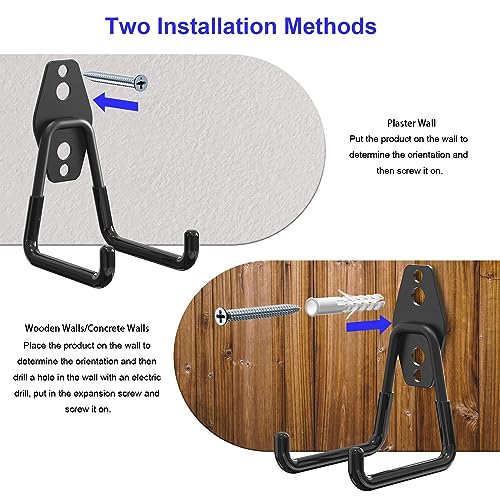 Heavy Duty Storage Magnetic Utility Hooks Large Garage Magnet Hooks with Anti-Slip Coating for Metal Cabinet,Pegboard,Garage Shelve,Garden Tools (3PCS 2.59'' Black) - color: Black
