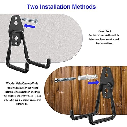 Heavy Duty Storage Magnetic Utility Hooks Large Garage Magnet Hooks with Anti-Slip Coating for Metal Cabinet,Pegboard,Garage Shelve,Garden Tools (3PCS 2.59'' Black) - color: Black