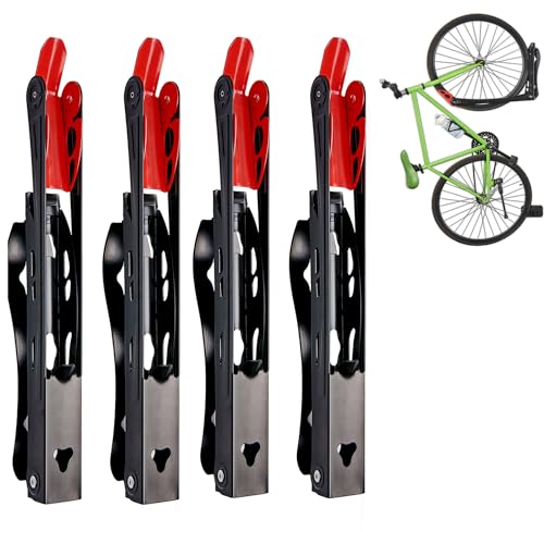 Wallmaster BIKEPAL Swivel Bike Rack, Wall Mounted Vertical Bike Storage Hanger, Space Saving for Home and Garage, 4 Pack - style: 4pack