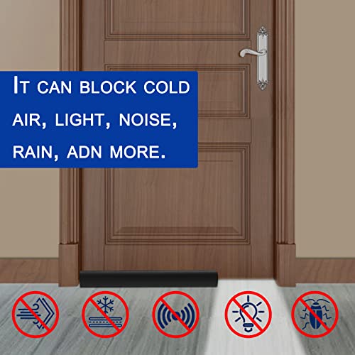 Adjustable Under Door Draft Stopper - Effectively Blocks Cold Air, Wind, Dust, and Reduces Noise - 32" Length - size: 32 inches