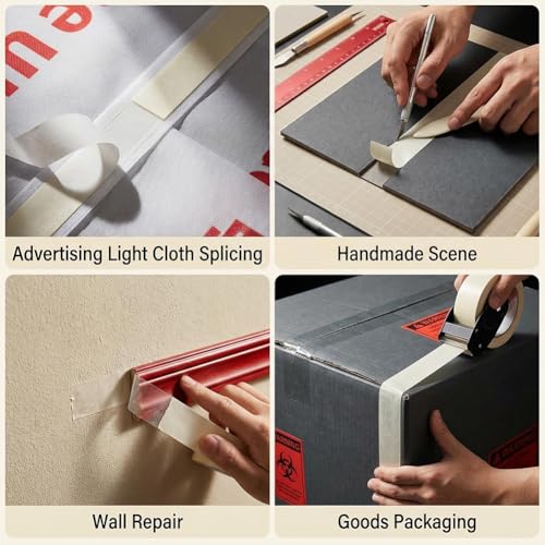 Heavy-Duty Outdoor Banner Tape – Weatherproof Adhesive for Vinyl Banners, Construction Signs & Event Display (6Units)