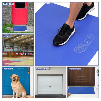 SHUESS 120 Sheets Sticky Mats for Shoes, 18x24 inch Sticky Mat, Tacky Surface for Dust and Dirt Removal from Shoes and Wheels in Labs, Homes, Construction