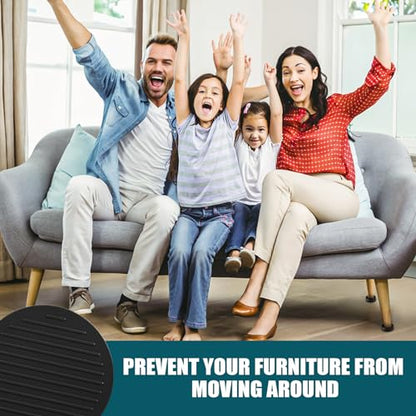 2 x 2 Rubber Caster Cups, Round Non Slip Furniture Pads, Non Skid Furniture Cups, Anti-Slip Gripper Furniture Caster Floor Grip, Anti Skid Leg Coasters Floor Protector for Bed Couch Stoppers(4 Pack) - size: Black-2x2 inch