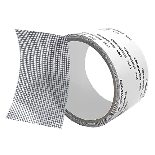 ACEBON Window Screen Repair Kit - 2"x80' Tape for Tears & Holes, Strong Adhesive Black Fiberglass Mesh - color: Black, size: 2in x 80in