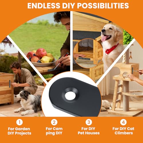 Alise 5-Inch Length Stainless Steel Flat Bars Straight Brace Heavy Duty 3-mm Thick Brackets Mending Plates Repair Fixing Bracket,4 Pcs Matte Black Finish - color: Black, size: 5 Inch