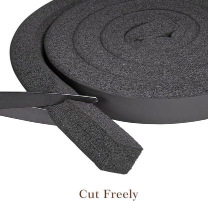 Yotache Open Cell Foam Air Conditioner Insulation Seal Strip 4 Pcs 1"x1", No Glue Thick Foam Weather Seal Strip with High Resilience, Total 26 Feet Long - size: 1"x1"x26FT