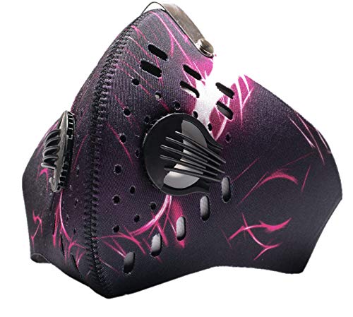ECO-GEAR Anti Pollution Face Mask with Military Grade Protection | Anti Smoke, Exhaust Gas, Dust & Pollen - color: Red Dragon -Medium