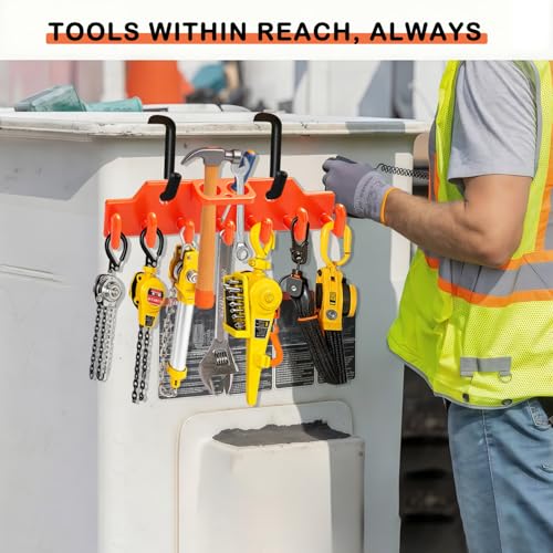 Lineman Tool Board, Bucket Truck Hook Organizer, Bucket Truck Accessories for Lineman, Including Four Hook for Aerial Baskets(Two 3” and Two 2”)