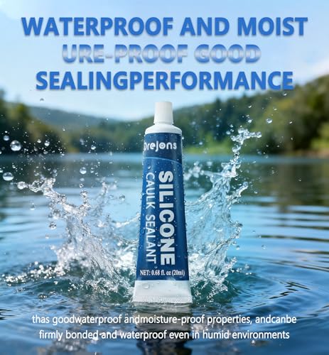 Clear Silicone Sealant Caulk Waterproof Silicone Caulk All Purpose Stronger Adhesion Sealant for Kitchen and Bathroom, Window, Door 0.71 fl oz * 2Pack - size: 0.71 fl.oz *2Pack