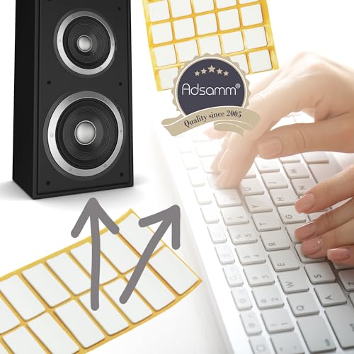 Adsamm® / 8 x self-Adhesive Anti-Slip Pads/White/Ø 1.97 in (Ø 50 mm) / Round/Stick-on Non-Slip EPDM Rubber Pads/Furniture Protective Pads