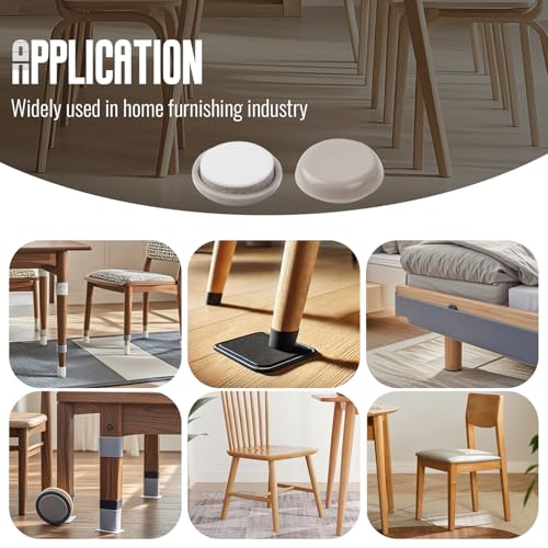 Furniture Sliders,25mm Round Table and Chair Leg Sliding Pad for Easy Moving on Carpet Hardwood (16pcs) - size: 25mm, Round