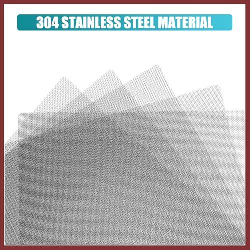5PCS Welding Mesh Plastic Reinforcing Stainless Steel Wire Mesh Screen for Thermoplastic Repairs Welding Kit for Bumper Kayak Window Screen Mesh Fireplace Nets Replace Parts