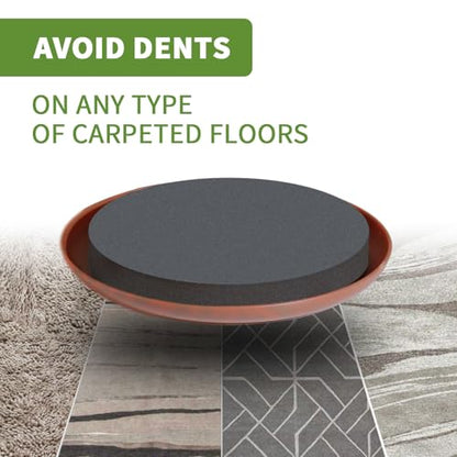 Furniture Sliders for Carpet 8 PCS - 3 1/2 inch Furniture Moving Slider Chair Legs Floors Protectors Furniture Movers Sliders – Move Your Furniture Easy & Safely(for Carpet) Brown Coffee - size: 8 PCS 3 1/2 inch Brown Coffee