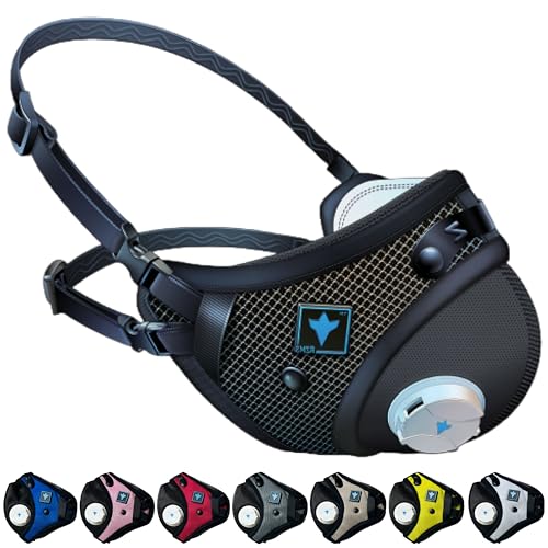 RZ Mask RZM3 - Patented Dust Mask w/ 99.8% Carbon Filtration, Anti Fogging, 360° Seal with 3 Straps, 50% Better Breathability - color: Black, size: XX-Large