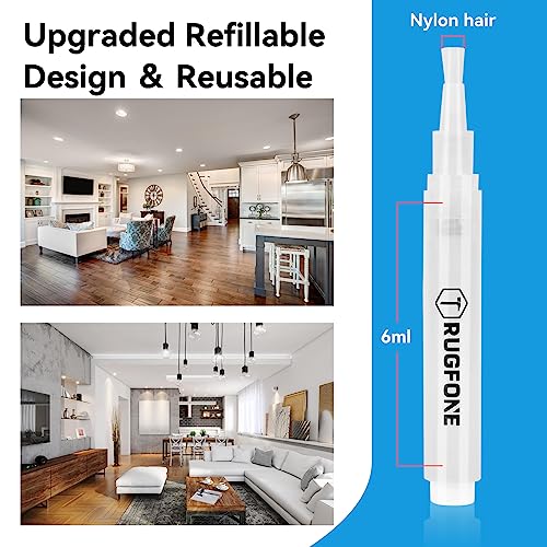 Touch Up Paint Pen 4 Paint Touch Up Pens Fillable Brush Refillable for Walls Wall Repair Funiture Cabinet Wood Floor Window 6ML 9Pcs Set