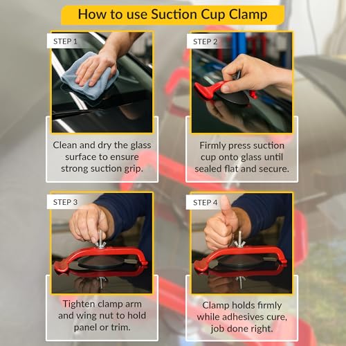 BRIXWELL SNC6 Suck-N-Clamp Adjustable Cup Clamps - Pack Of 6