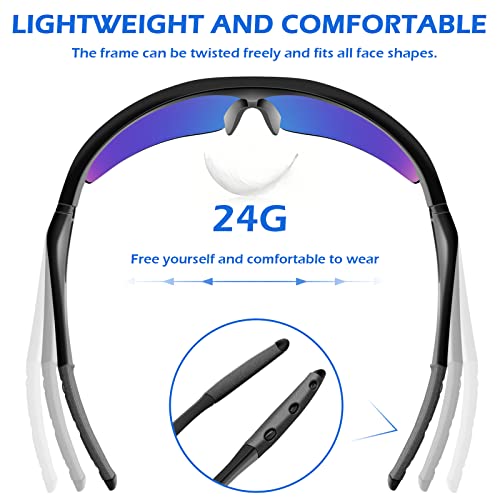 OXG 6 Pack Tinted Safety Glasses for Men Women, Safety Goggles ANSI Z87.1 Protective Eyewear Scratch Resistant Eye Protection - color: Green