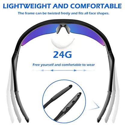 OXG 12 Pack Safety Glasses, ANSI Z87.1 Impact Resistant Anti-Scratch Safety Goggles for Men Women Youth - color: Mirrored