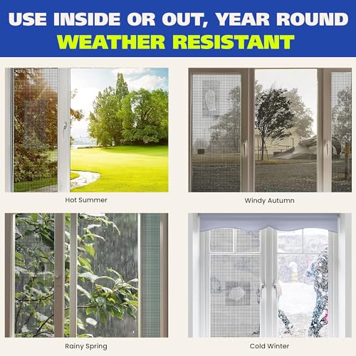 Gaffer Power Screen Repair Tape – Fiberglass Mesh, Strong Adhesive, Weather-Resistant Window & Door Screen Patch – Easy to Use, Durable Screen Repair Kit for Holes & Tears