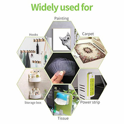 50PCS Double Sided Adhesive Pads for Mounting, 1-3/8inch Two Sided Pre-Cut Square Tape, Sticky Tack Double Sided Tape for Walls Hanging, (1-3/8inch X1-3/8inch X 0.52MM) - size: 1-3/8inch X 1-3/8inch X 0.02inch