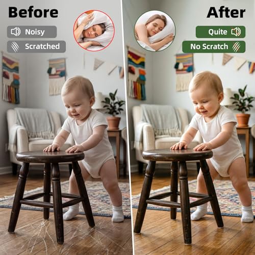 PHIXBEAR 60PCS Upgraded Felt Furniture Pads 1", Thickened Floor Protectors for Hardwood Floors, Furniture Pads for Chair Legs, Protecting from Nicks, Dents and Scratches