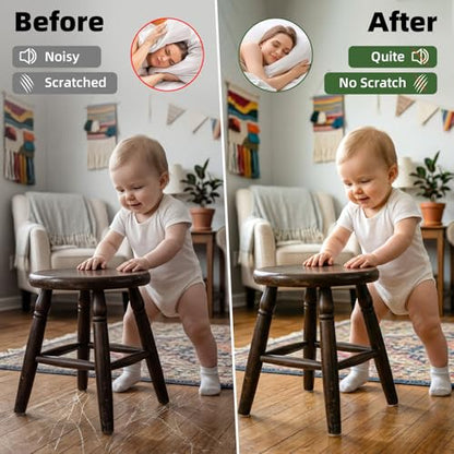 PHIXBEAR 60PCS Upgraded Felt Furniture Pads 1", Thickened Floor Protectors for Hardwood Floors, Furniture Pads for Chair Legs, Protecting from Nicks, Dents and Scratches