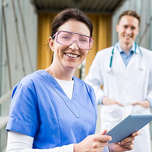 Safety Glasses Anti Fog Goggles Protective Eyewear Blue Light Blocking Anti Dust UV Protection Glasses For Men Women - color: Pink