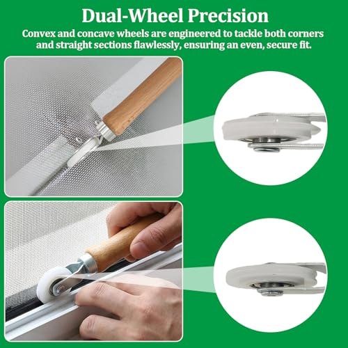 Screen Roller Tool Screen Repair Spline Roller for Easy Window/Door Screen Repair & Replacement (2 Pack) - size: 2 Pack