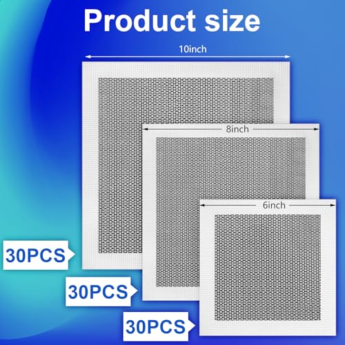 Blulu 30 Pcs 8 Inch Drywall Repair Kit Self Adhesive Mesh Drywall Patches for Holes, Repair Kit for for Aluminum Metal Ceiling Holes Wall Ceiling Tools - size: 8 Inch