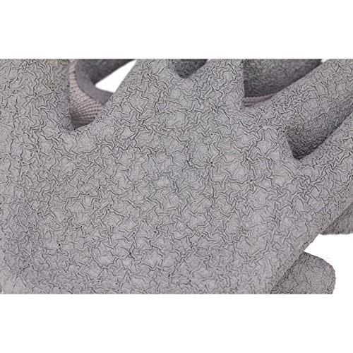 SAFE HANDLER Ultra Stretch Grip Gloves | Latex Crinkle Coated Grip, Thick Lining, Comfort & Flexibility, Grey, OSFM, 1 pair (2 gloves) - color: Grey