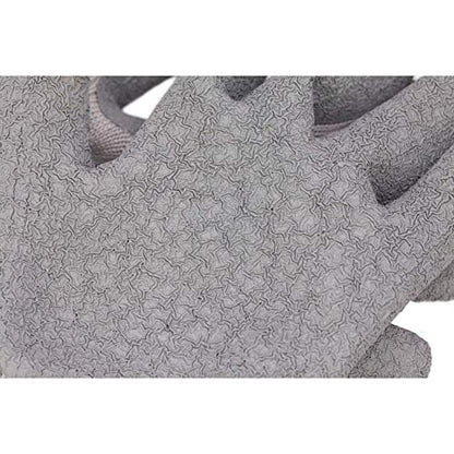 SAFE HANDLER Ultra Stretch Grip Gloves | Latex Crinkle Coated Grip, Thick Lining, Comfort & Flexibility, Grey, OSFM, 1 pair (2 gloves) - color: Grey