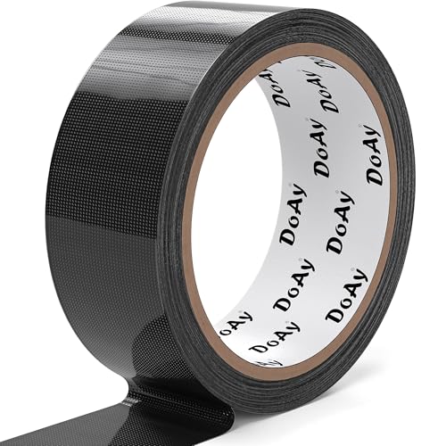 Black Duct Tape - Heavy Duty Waterproof Tape 1.88 Inch Wide - Strong Adhesive, Extra Thickness, Tear by Hand - Great for Indoor & Outdoor Use, Moving Boxes, Repairs - 45 Ft - color: Black