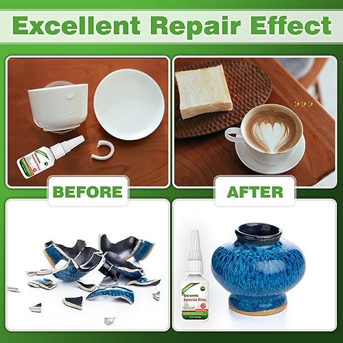 30g Ceramic Glue, Instant Ceramic Super Glue for Porcelain and Pottery Repair, Fast Drying | Heat Resistant | Waterproof Strong Adhesive for Bonding Ceramic, Dishes, Tiles, DIY Crafts - size: 30g*1, style: Ceramic Glue