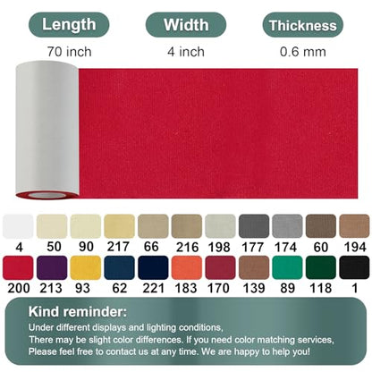 Linen Canvas Repair Tape, 4×63 Inches Red Waterproof Self-Adhesive Patch for Outdoor Gear, Durable Fabric Tape for Boat Covers, Tents, Couch,Sofas, Sun Shades, Awnings, and Lounge Chairs - color: Red