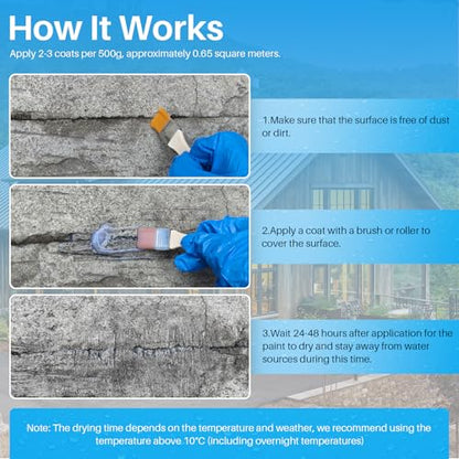 Invisible Waterproof Agent 17.6 Oz, Transparent Waterproof Coating Adhensive Leak Repairing, Water-Based Clear Liquid Water Proof Sealant - style: 17.6 OZ