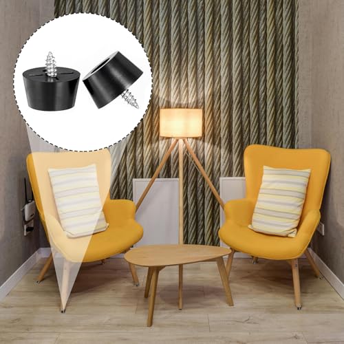 Cutting Board Feet, 16 Pack Round Rubber Feet Bumpers Non Slip Bumper Pads with Stainless Steel Screws for Furniture Chairs Desks Electronics (0.12" Wx0.32 H) - size: 0.12"wx0.32"h