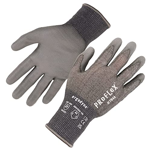 Ergodyne ProFlex 7044 Cut Resistant Work Gloves, ANSI A4, PU Coated Palms for Flexible No Slip Grip. Superior Fit and Feel - size: X-Large