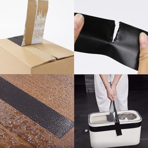 COSIMIXO 1-Pack Black Heavy Duty Wide Duct Tape, 4 inches x 55 Yards, Strong, Flexible, No Residue, All-Weather and Tear by Hand - Bulk Value for Repairs, Industrial, Professional Use - color: BLACK, size: 4INCH X 55YDS