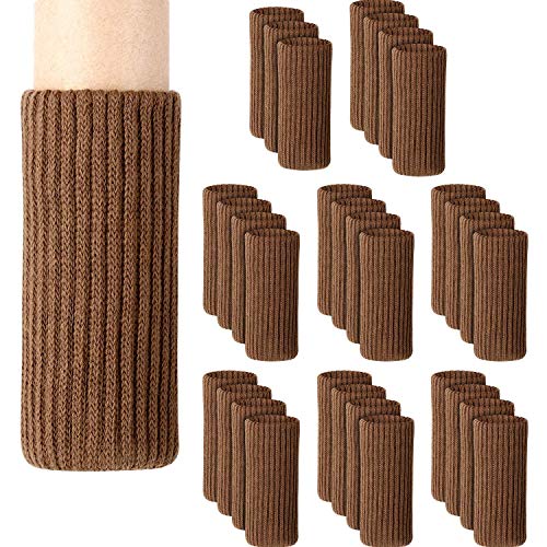 TEKEFT 20 pcs Knitting Wool Furniture Socks Chair Leg Socks Furniture Sliders That Protect Hardwood Floors from Scratches Socks Gifts