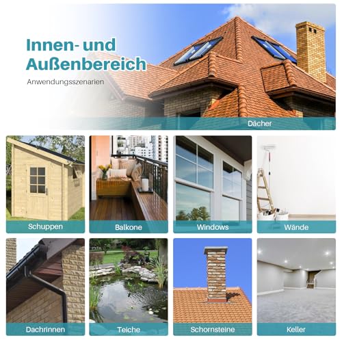 Transparent Waterproof Adhesive 8000g, Invisible Waterproof Agent Repair Leaks for Roofs, Gutters, Walls, Foundations; Indoor and Outdoor Water Proof Sealant Coating - size: 8000g