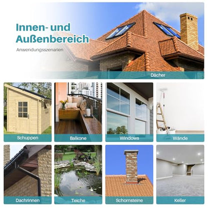 Transparent Waterproof Adhesive 8000g, Invisible Waterproof Agent Repair Leaks for Roofs, Gutters, Walls, Foundations; Indoor and Outdoor Water Proof Sealant Coating - size: 8000g