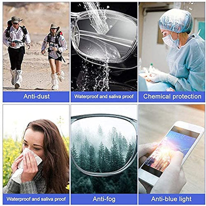 MORK&SUKY Safety Glasses, Stylish Goggles With No Fog Lense, Alternatives To Regular Protective Eyewear For Lab and Nursing. - color: Champagne