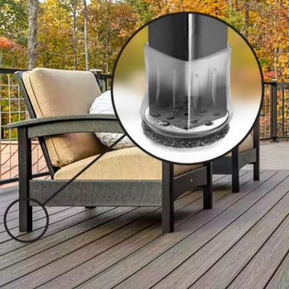 Slipstick GorillaOutdoor Berber Furniture Feet Pads with Clear Sleeve Sock (4 Pack) Outdoor Furniture Sliders for Round & Square Legs, XL - size: Universal XL