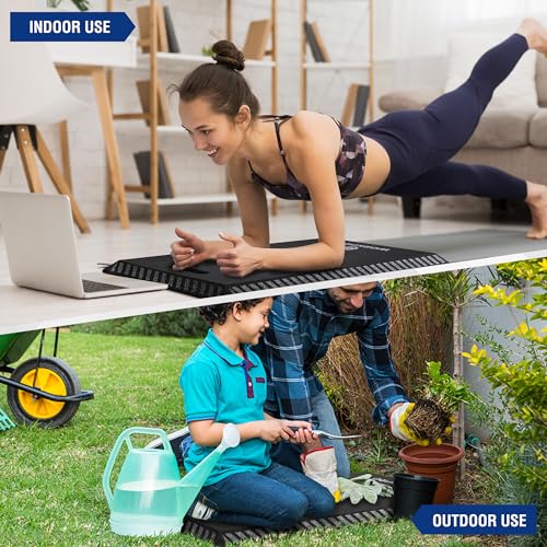 WORKPRO Extra Thick Kneeling Pad, Soft Foam Knee Cushioning, Extra Large Foam Kneeler Mat for Auto-Repair, Gardening, Workout Supplies, 28 x 16 x 1.2in, Black - color: black out