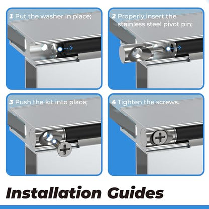 Stainless Steel Hinge Pin fits Framed Shower Door, Pivot Hinge Pin 5/16" Diameter and Washer 2 Pack - size: ‎2CSHP516