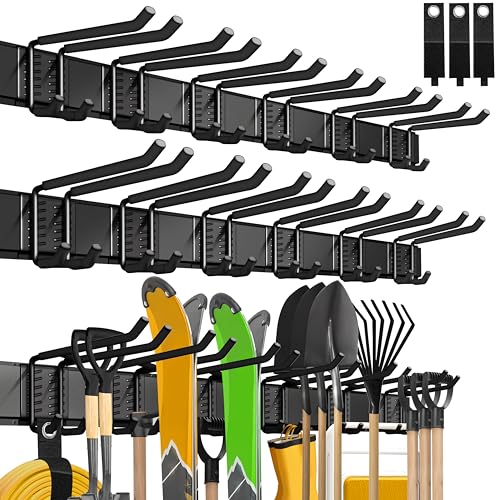 klasit Garage Wall Organizer,21Pack Carries 1200 lbs,Garden Tool Organizer 99in With Large Storage Space,Easy Assembly, Sturdy Design,for Efficient Tool Storage Garage Organization - size: 99"21pack